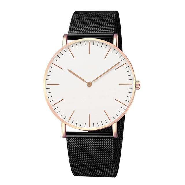 Luxury Brand Women Watches Fashion Stainless Steel Strap Quartz Wrist Watch Ultra-thin Ladies Dress Watch Men Watches Clock Gift