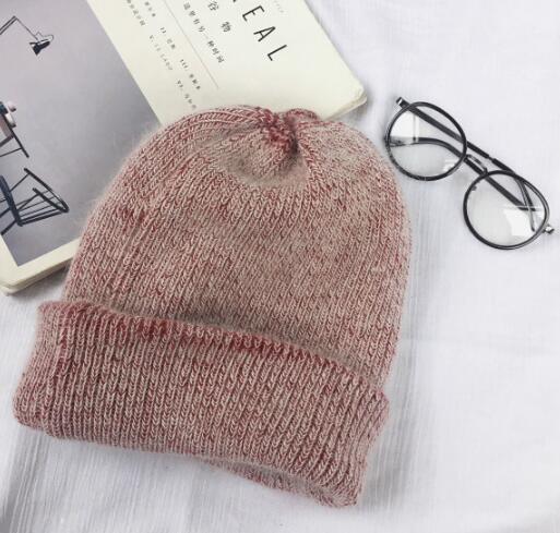 Autumn winter rabbit hair Winter skullies Hat fashion warm beanies hats casual women solid adult rabbit caps cover head