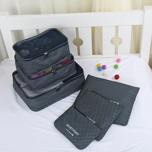 6pcs/set Travel Organizer Storage Bags Portable Luggage Organizer Clothes Tidy Pouch Suitcase Packing Laundry Bag Storage Case