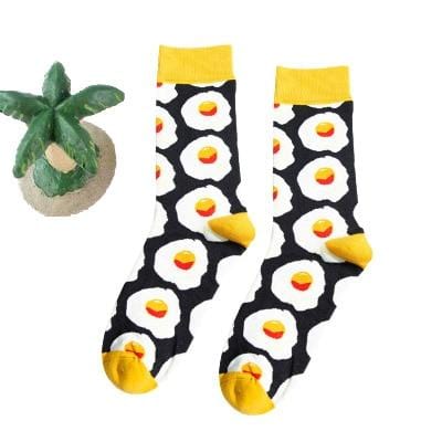 Women Happy Funny Socks With Print Art Cute Warm Winter Socks With Avocado Sushi Food Cotton Fashion Harajuku Unisex Sock 1 Pair