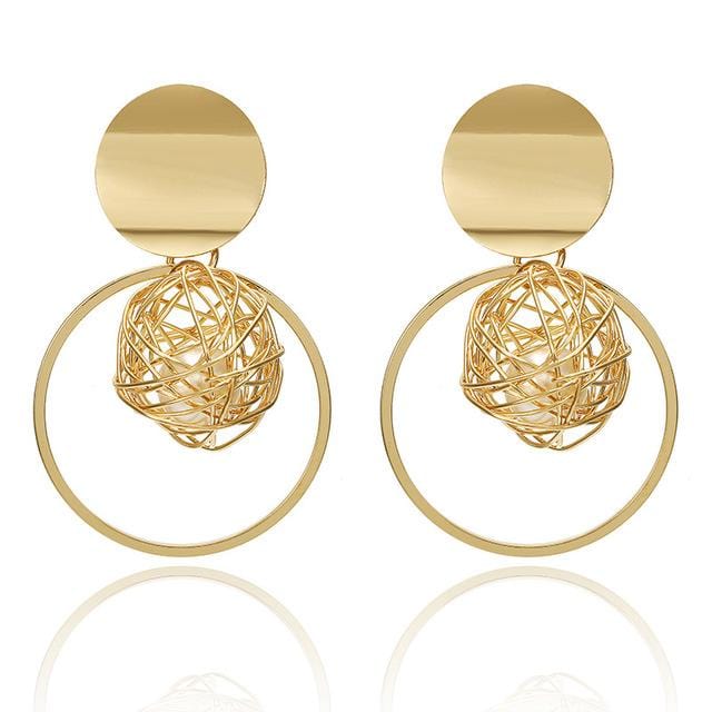 Fashion Statement Earrings 2019 Big Geometric earrings For Women Hanging Dangle Earrings Drop Earing modern Jewelry