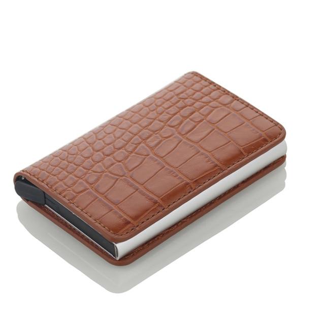 Men Credit Card Holders Business ID Card Case Fashion Automatic RFID Card Holder Aluminium Bank Card Wallets