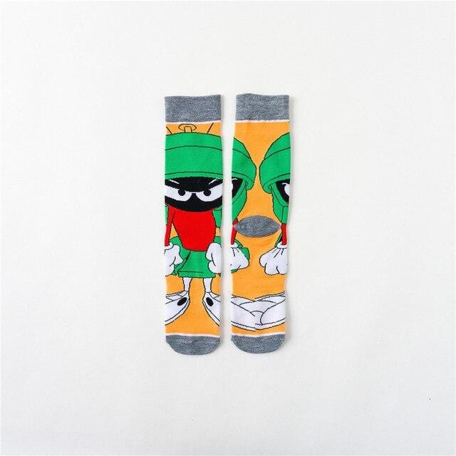 Fashion cotton personality cartoon character socks men and women casual socks unisex Harajuku creative hip hop skateboard socks