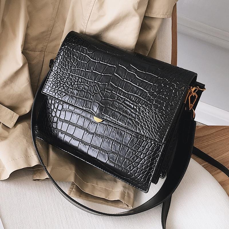 European Fashion Simple Women's Designer Handbag 2018 New Quality PU Leather Women Tote bag Alligator Shoulder Crossbody Bags