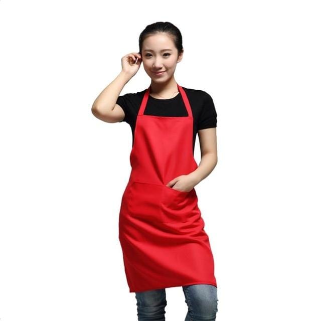 63x70cm classic design work apron polyester kitchen apron with pocket couples apron-Apron-Ultrabasic