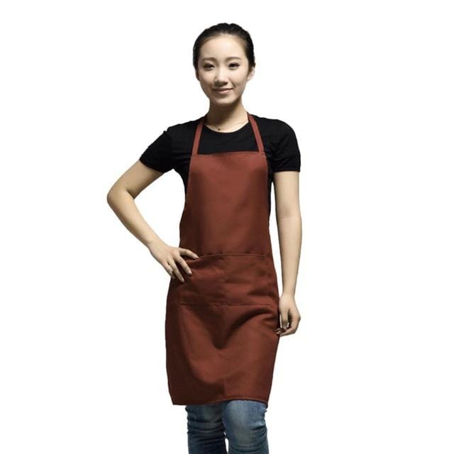 63x70cm classic design work apron polyester kitchen apron with pocket couples apron-Apron-Ultrabasic