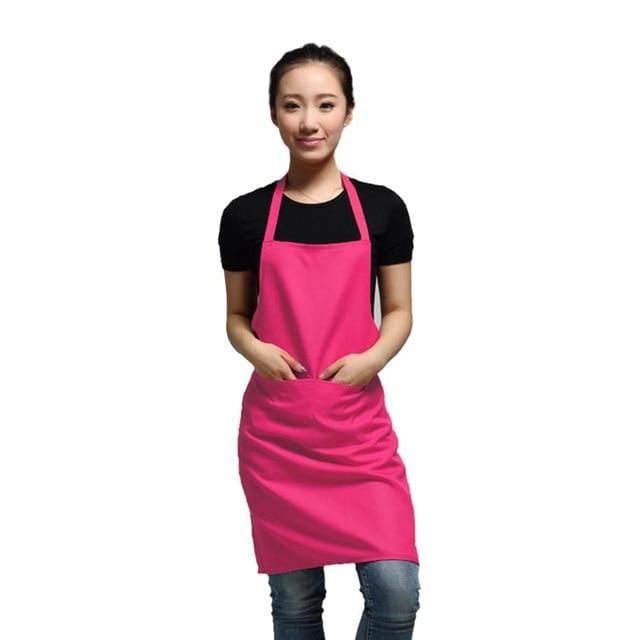 63x70cm classic design work apron polyester kitchen apron with pocket couples apron-Apron-Ultrabasic