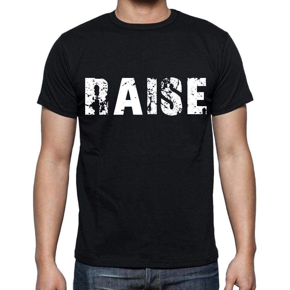 Raise White Letters Mens Short Sleeve Round Neck T-Shirt 00007