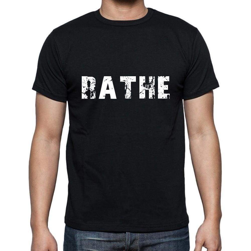 Rathe Mens Short Sleeve Round Neck T-Shirt 5 Letters Black Word 00006 - Casual