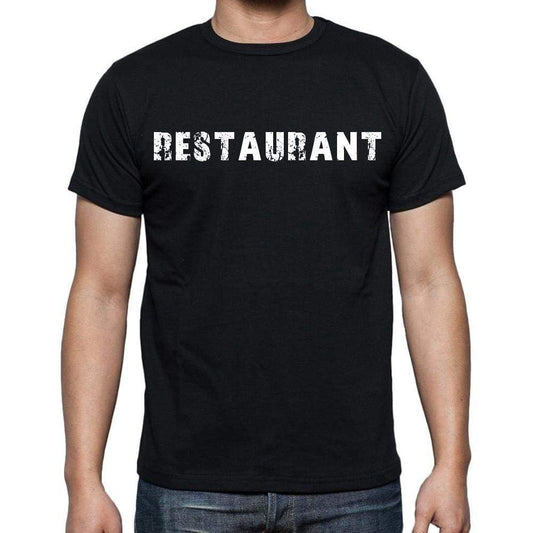 Restaurant White Letters Mens Short Sleeve Round Neck T-Shirt 00007