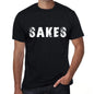 Sakes Mens Retro T Shirt Black Birthday Gift 00553 - Black / Xs - Casual