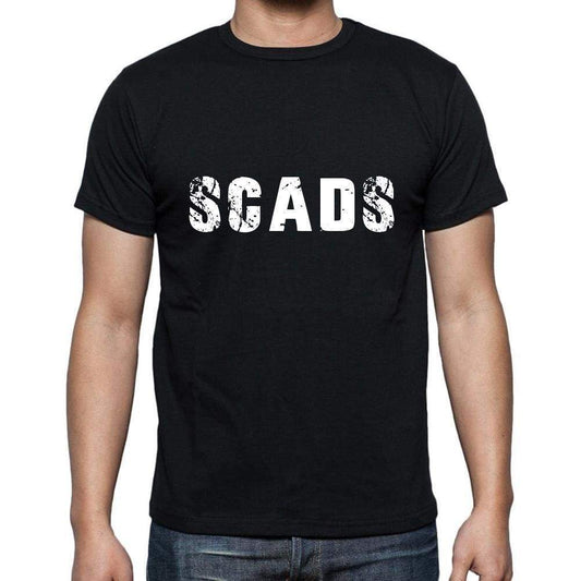 Scads Mens Short Sleeve Round Neck T-Shirt 5 Letters Black Word 00006 - Casual