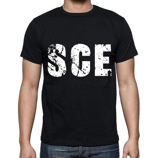 Sce Men T Shirts Short Sleeve T Shirts Men Tee Shirts For Men Cotton Black 3 Letters - Casual