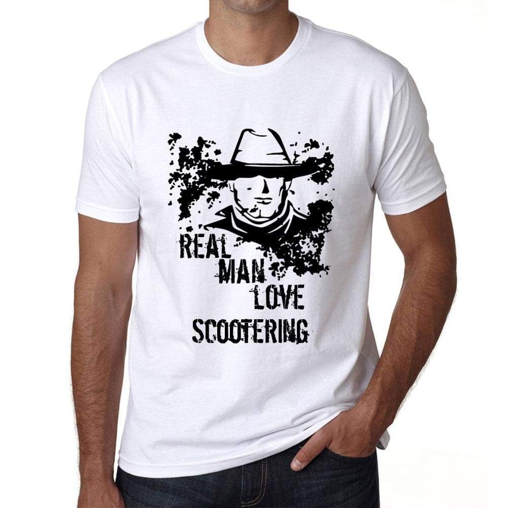 Scootering Real Men Love Scootering Mens T Shirt White Birthday Gift 00539 - White / Xs - Casual