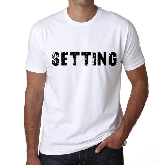 Setting Mens T Shirt White Birthday Gift 00552 - White / Xs - Casual