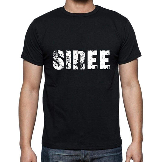 Siree Mens Short Sleeve Round Neck T-Shirt 5 Letters Black Word 00006 - Casual