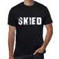 Skied Mens Retro T Shirt Black Birthday Gift 00553 - Black / Xs - Casual