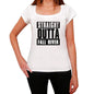 Straight Outta Fall River Womens Short Sleeve Round Neck T-Shirt 00026 - White / Xs - Casual