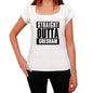 Straight Outta Gresham Womens Short Sleeve Round Neck T-Shirt 00026 - White / Xs - Casual
