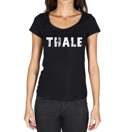 Thale German Cities Black Womens Short Sleeve Round Neck T-Shirt 00002 - Casual