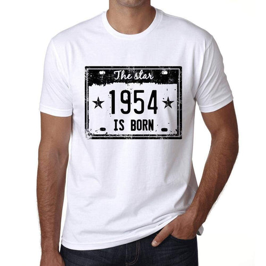The Star 1954 Is Born Mens T-Shirt White Birthday Gift 00453 - White / Xs - Casual