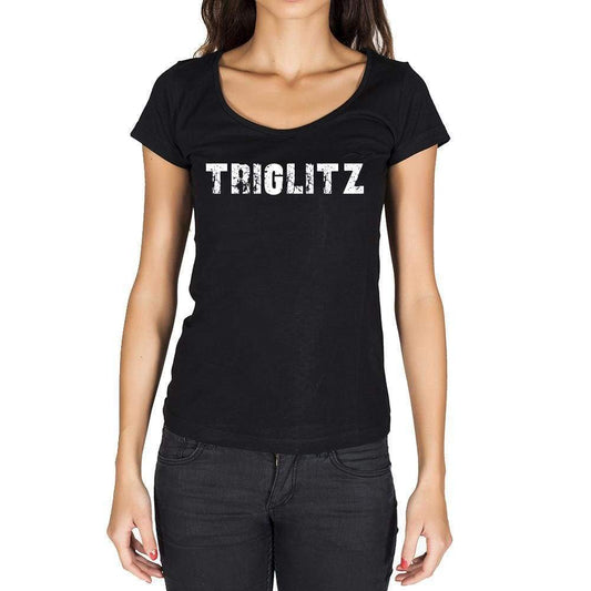 Triglitz German Cities Black Womens Short Sleeve Round Neck T-Shirt 00002 - Casual