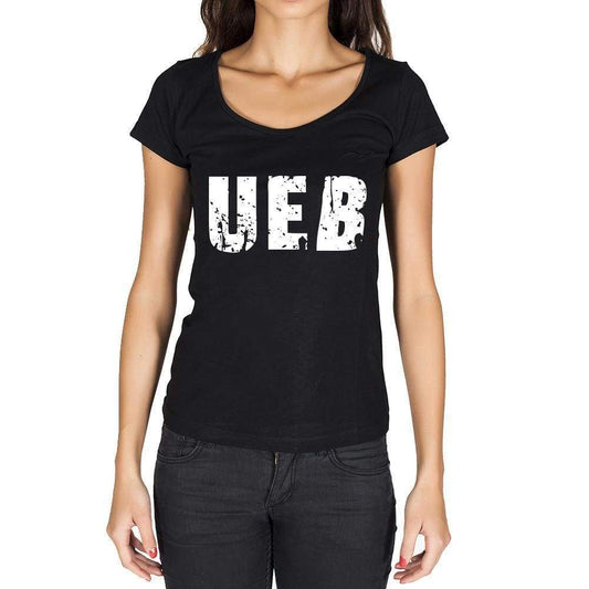 Ueß German Cities Black Womens Short Sleeve Round Neck T-Shirt 00002 - Casual