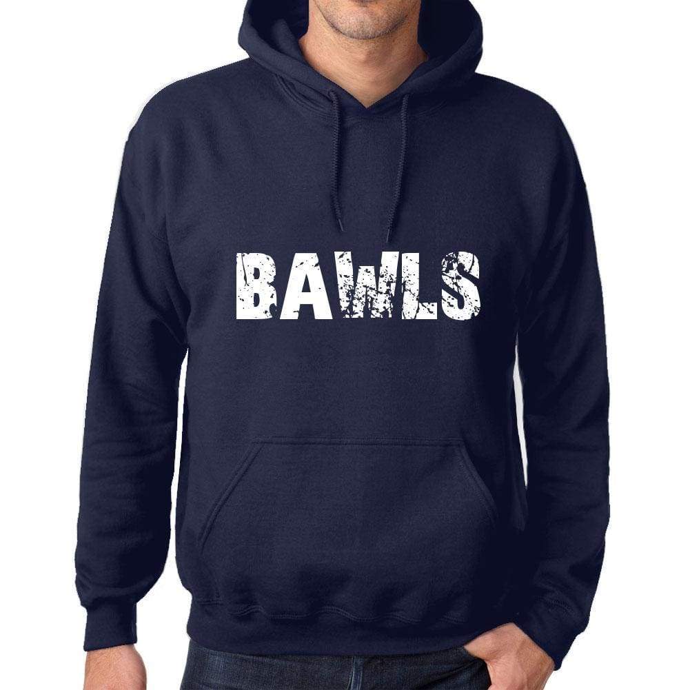 Unisex Printed Graphic Cotton Hoodie Popular Words Bawls French Navy - French Navy / Xs / Cotton - Hoodies