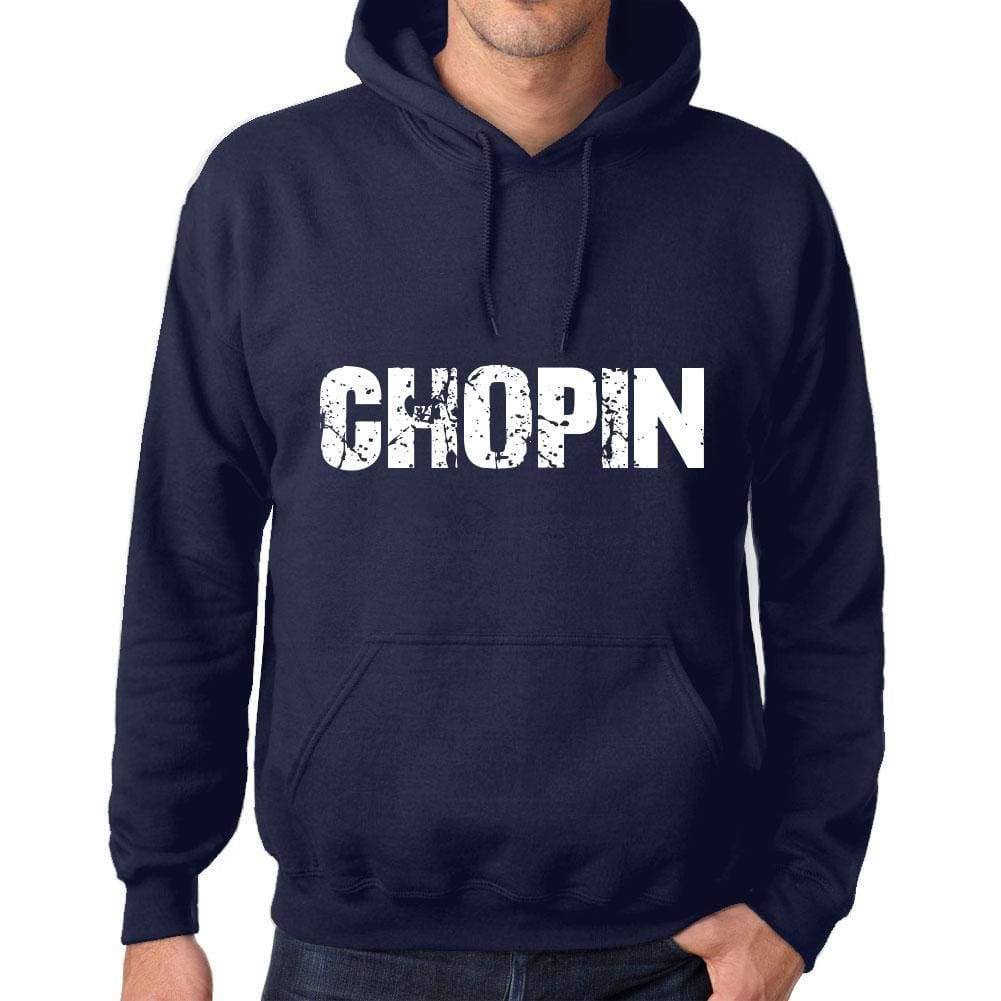 Unisex Printed Graphic Cotton Hoodie Popular Words Chopin French Navy - French Navy / Xs / Cotton - Hoodies