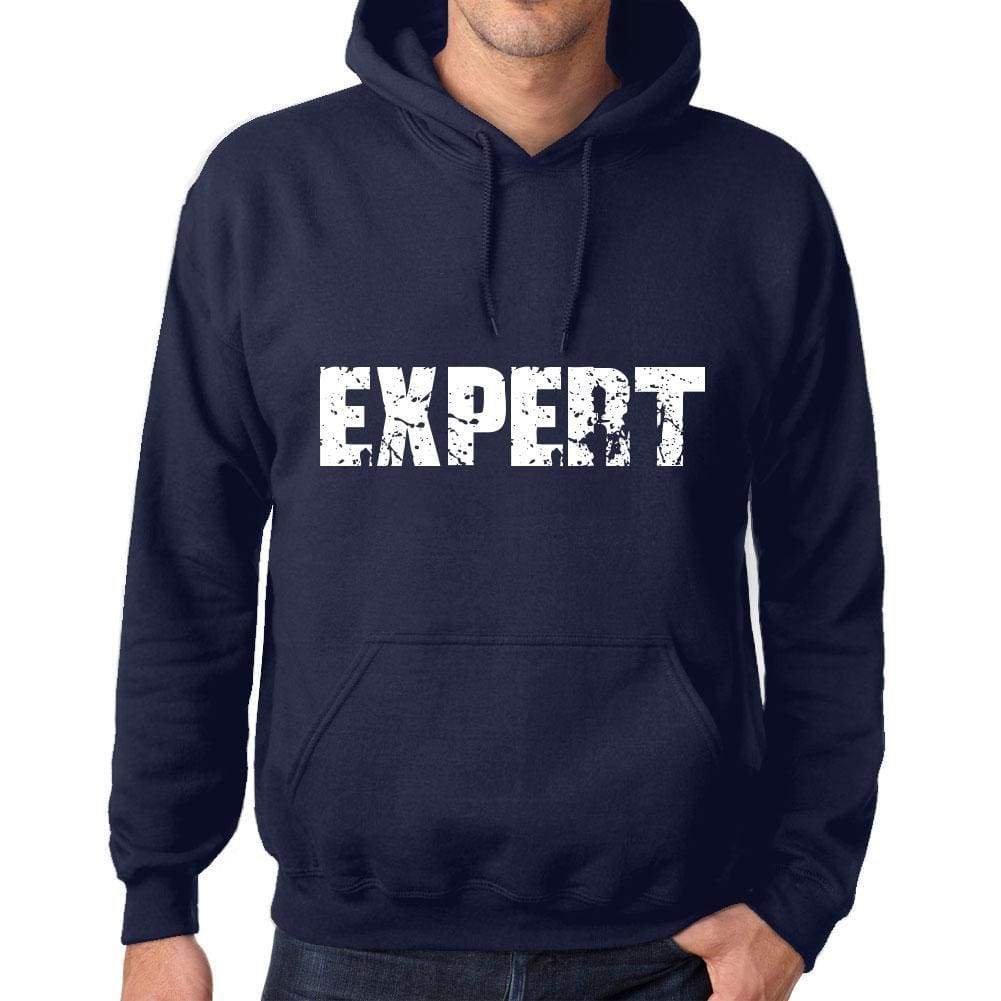 Unisex Printed Graphic Cotton Hoodie Popular Words Expert French Navy - French Navy / Xs / Cotton - Hoodies