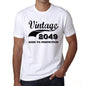 Vintage Aged To Perfection 2049 White Mens Short Sleeve Round Neck T-Shirt Gift T-Shirt 00342 - White / S - Casual