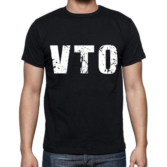 Vto Men T Shirts Short Sleeve T Shirts Men Tee Shirts For Men Cotton Black 3 Letters - Casual