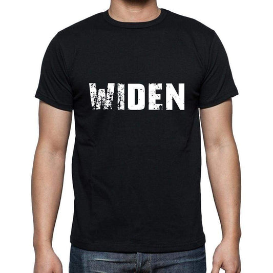 widen Men's Short Sleeve Round Neck T-shirt , 5 letters Black , word 00006 - Ultrabasic
