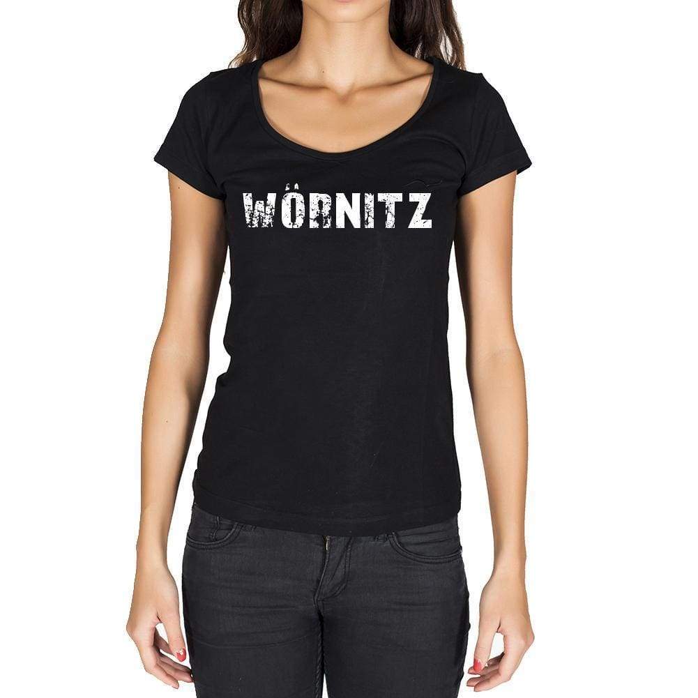Wörnitz German Cities Black Womens Short Sleeve Round Neck T-Shirt 00002 - Casual